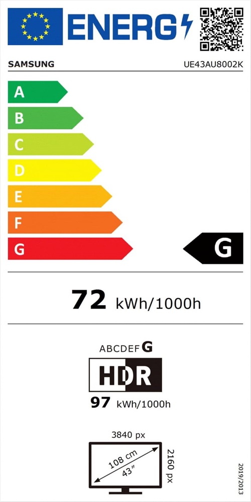 Samsung 43" UE43AU8002KXXH 4K UHD Smart LED TV