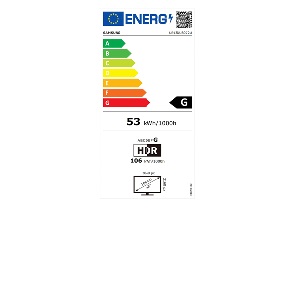 Samsung 43" UE43DU8072UXXH Crystal 4K UHD Smart TV (Újracsomagolt)