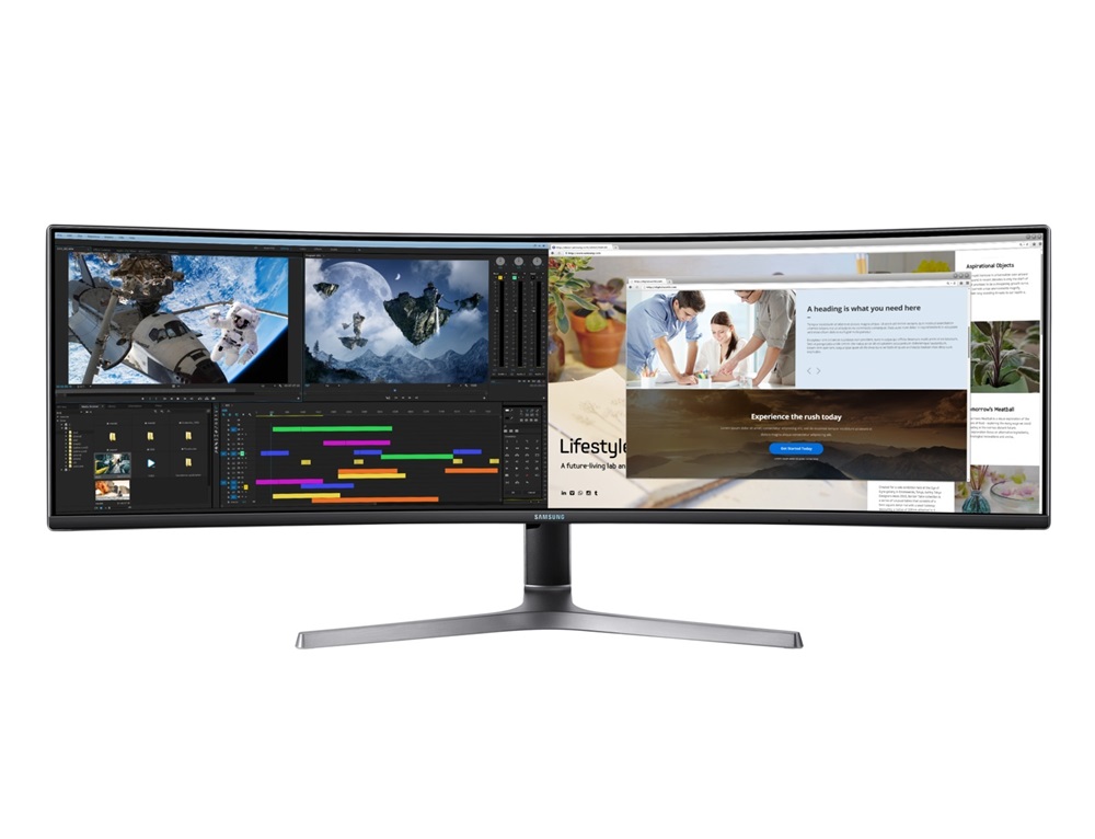 Samsung 49" C49RG90SSR Dual QHD VA 120Hz HDMI/DP/USB kékes sötétszürke ívelt QLED gamer monitor