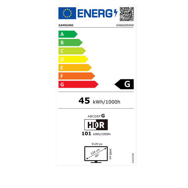 Samsung 49" LS49AG950NPXEN DQHD 240Hz HDMI/DP ívelt kijelzős gamer monitor