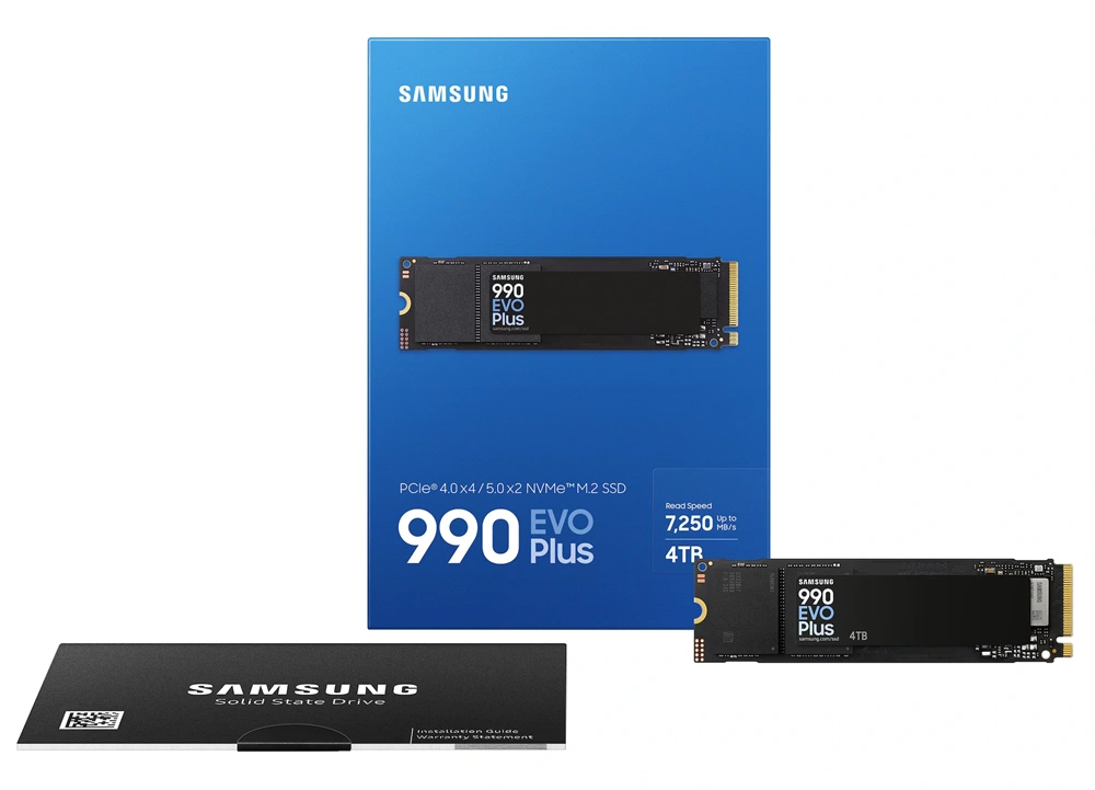 Samsung 4TB M.2 PCIe 4.0 990 EVO Plus (MZ-V9S4T0BW) SSD