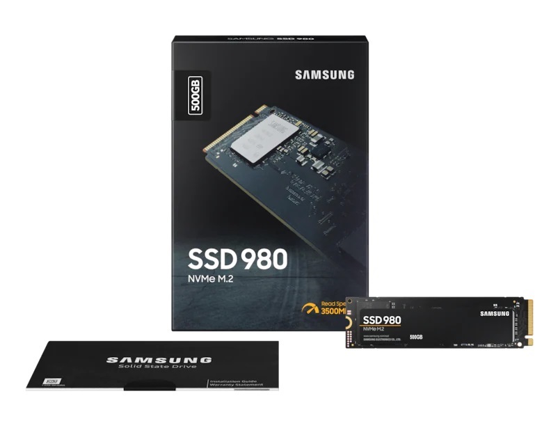 Samsung 500GB NVMe M.2 2280 980 (MZ-V8V500BW) SSD