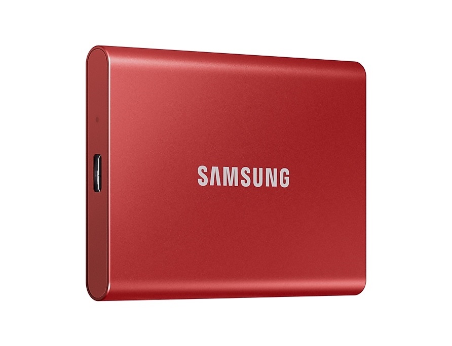 Samsung 500GB USB 3.2 (MU-PC500R/WW) piros T7 külső SSD