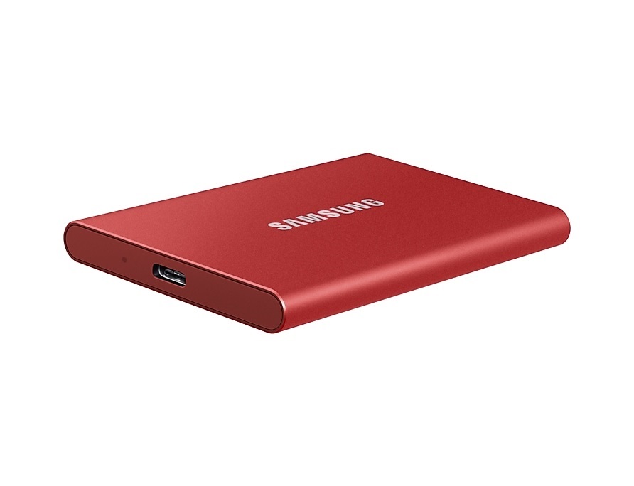 Samsung 500GB USB 3.2 (MU-PC500R/WW) piros T7 külső SSD