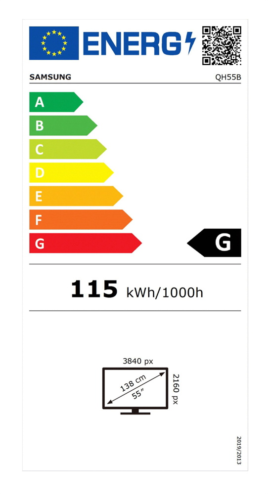 Samsung 55" LH55QHBEBGCXEN Signage QHB 4K UHD VA LFD kijelző