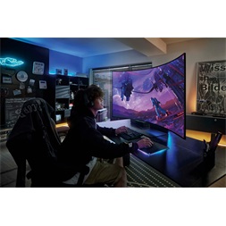 Samsung 55" LS55CG970NUXDU 4K UHD VA 165Hz HDMI/DP/USB/RJ45/WiFi/Bluetooth ívelt gamer monitor