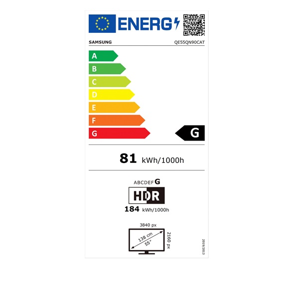 Samsung 55" QE55QN90CATXXH 4K UHD Smart Neo QLED Mini LED TV (Újracsomagolt)