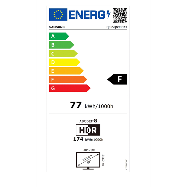 Samsung 55" QE55QN90DATXXH 4K UHD Smart Neo QLED Mini LED TV