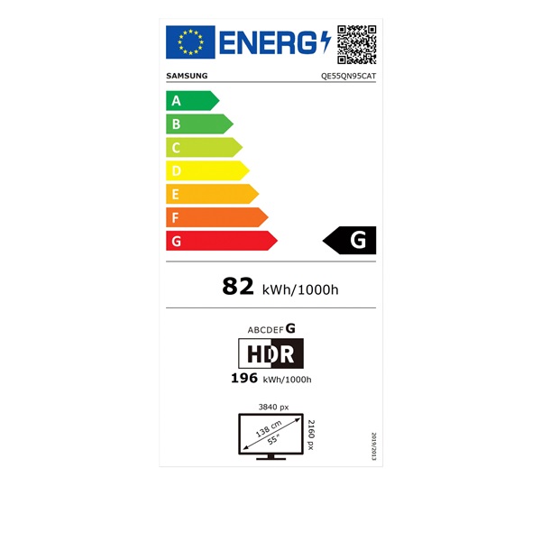 Samsung 55" QE55QN95CATXXH 4K UHD Smart Neo QLED Mini LED TV