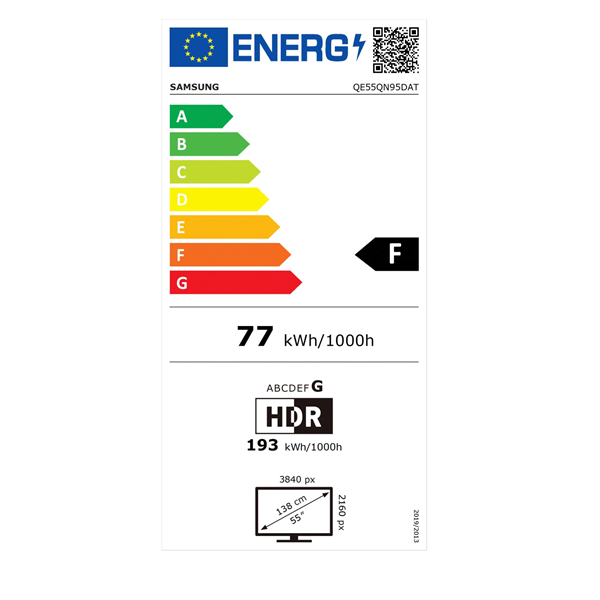 Samsung 55" QE55QN95DATXXH 4K UHD Smart Neo QLED Mini LED TV