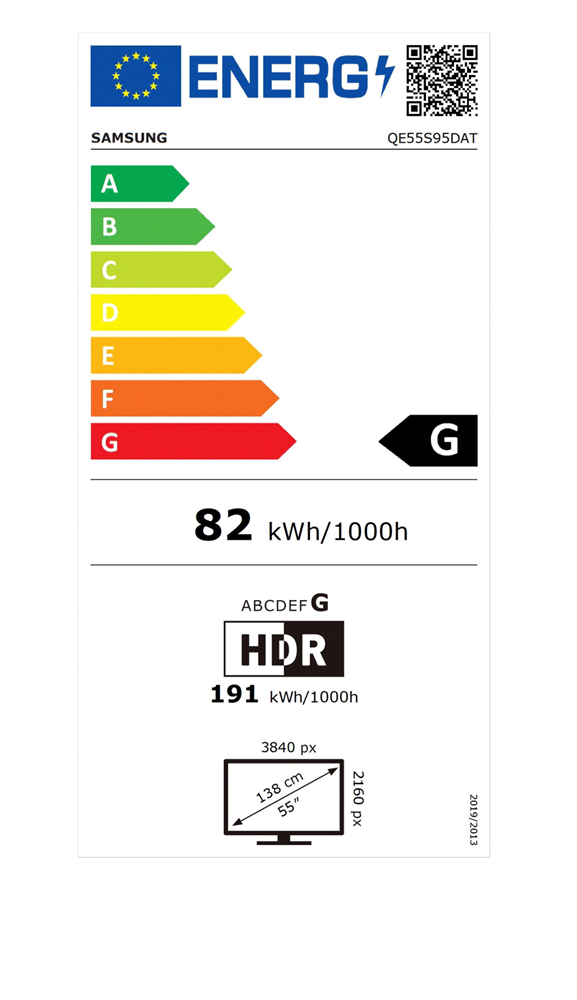 Samsung 55" QE55S95DATXXH 4K UHD Smart OLED TV
