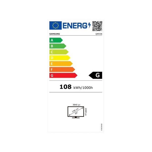 Samsung 55" QM55B 4K UHD VA LFD kijelző