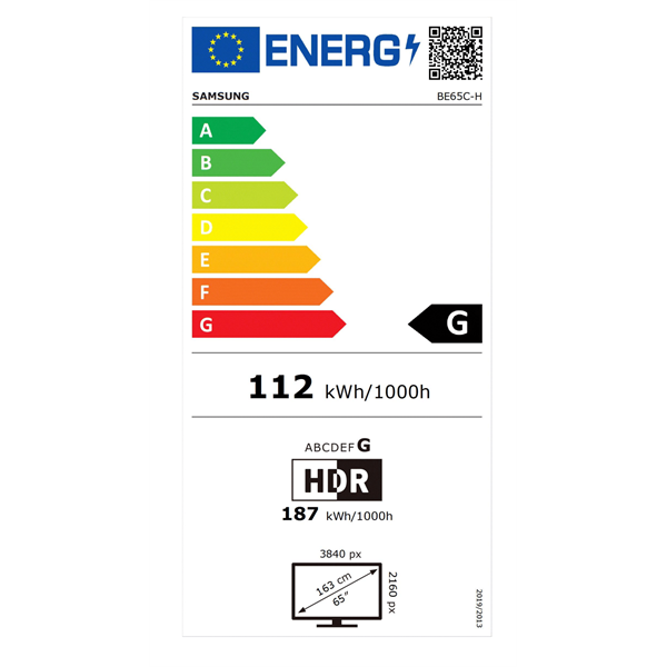Samsung 65" LH65BECHLGUXEN Business 4K UHD smart LFD kijelző
