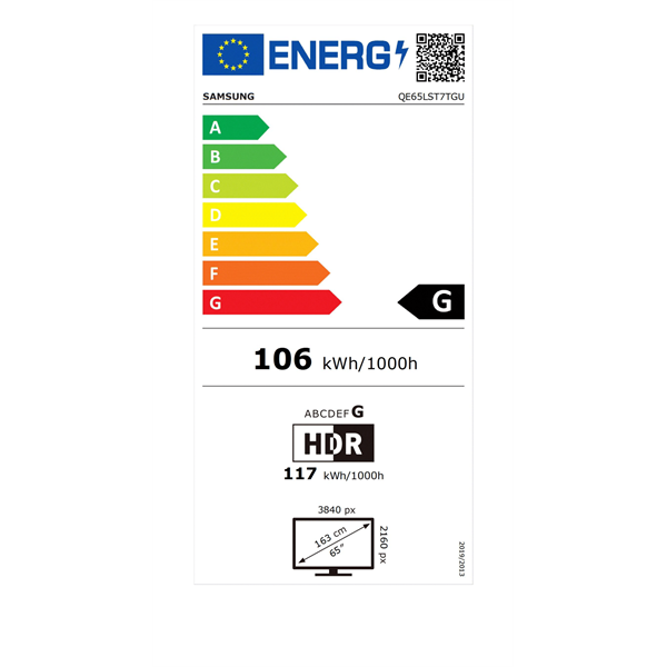 Samsung 65" QE65LST7TGUXXH 4K UHD kültéri Smart QLED TV