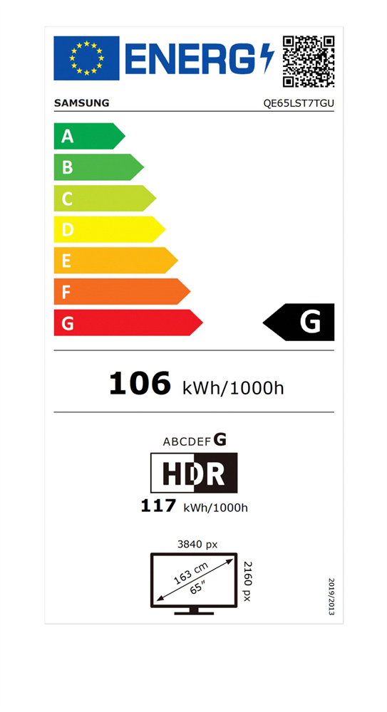Samsung 65" QE65LST7TGUXXH 4K UHD kültéri Smart QLED TV