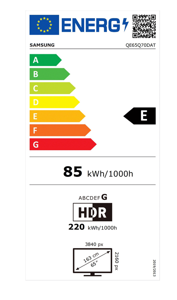 Samsung 65" QE65Q70DATXXH 4K UHD Smart QLED TV