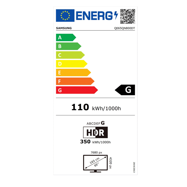 Samsung 65" QE65QN800DTXXH 8K UHD Smart Neo QLED Mini LED TV