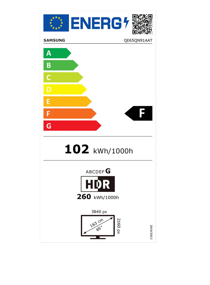 Samsung 65" QE65QN91AATXXH 4K UHD NEO Smart QLED TV