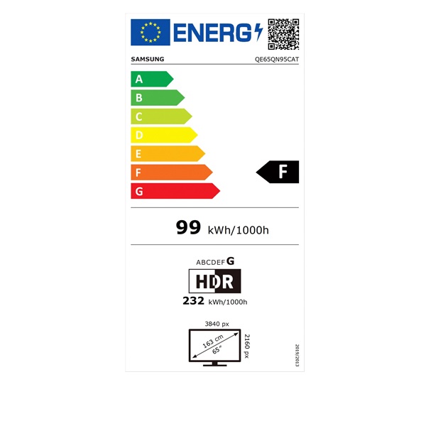 Samsung 65" QE65QN95CATXXH 4K UHD Smart Neo QLED Mini LED TV