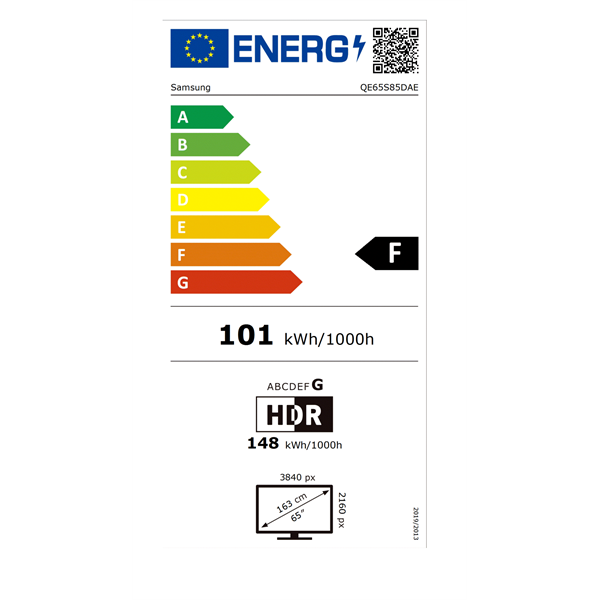 Samsung 65" QE65S85DAEXXH 4K UHD AI Smart OLED TV (Újracsomagolt)