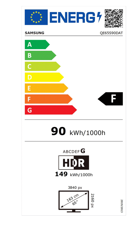 Samsung 65" QE65S90DATXXH 4K UHD Smart OLED TV
