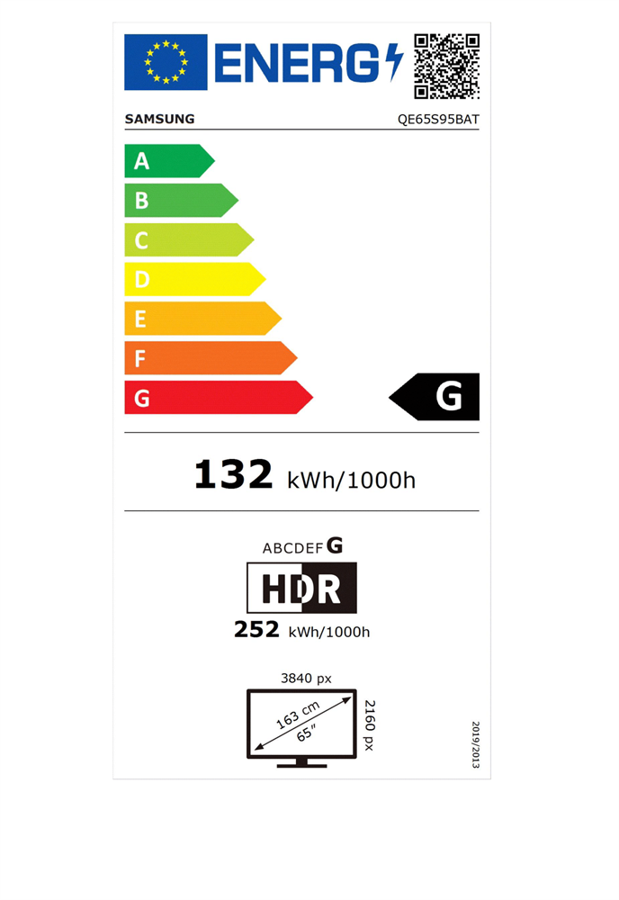 Samsung 65" QE65S95BATXXH 4K UHD Smart OLED TV