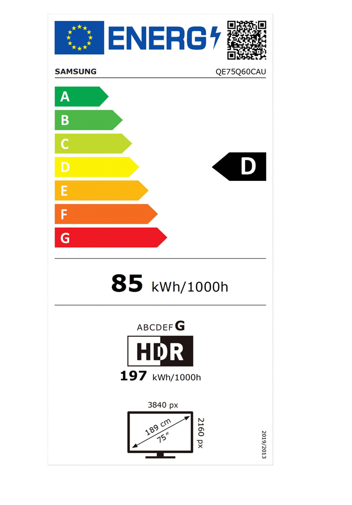 Samsung 75" QE75Q60CAUXXH 4K UHD Smart QLED TV