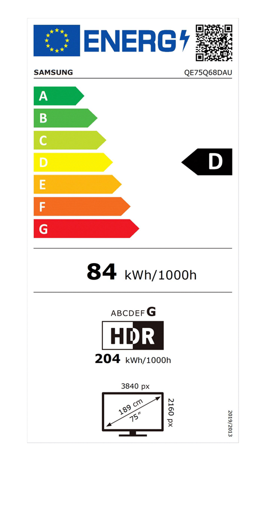 Samsung 75" QE75Q68DAUXXH 4K UHD Smart QLED TV