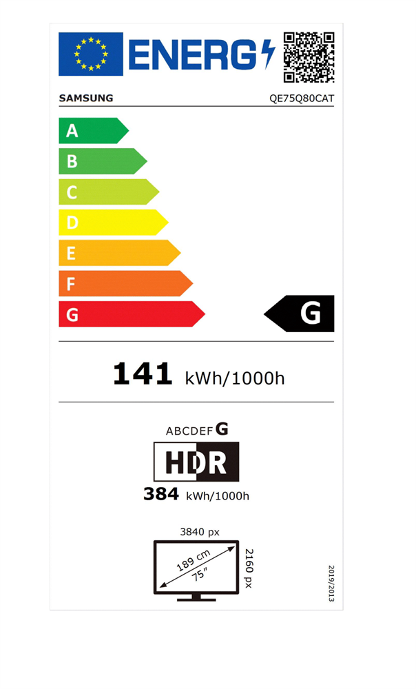 Samsung 75" QE75Q80CATXXH 4K UHD Smart QLED TV (Újracsomagolt)