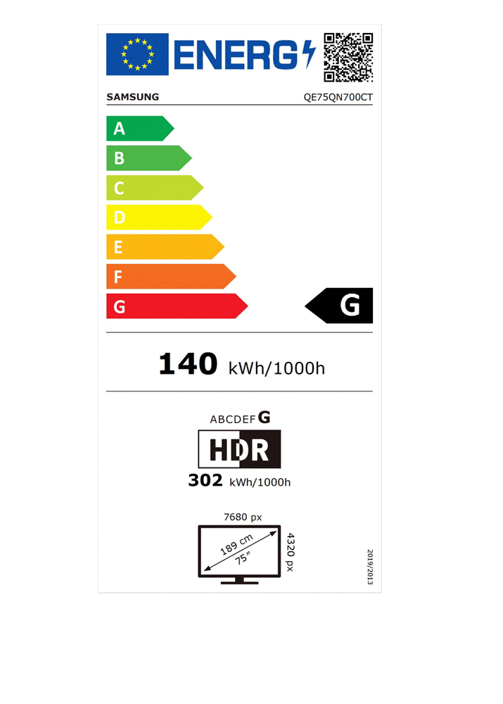 Samsung 75" QE75QN700CTXXH 8K UHD Smart Neo QLED Mini LED TV