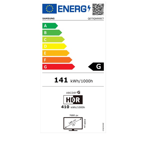 Samsung 75" QE75QN900CTXXH 8K UHD Smart Neo QLED Mini LED TV