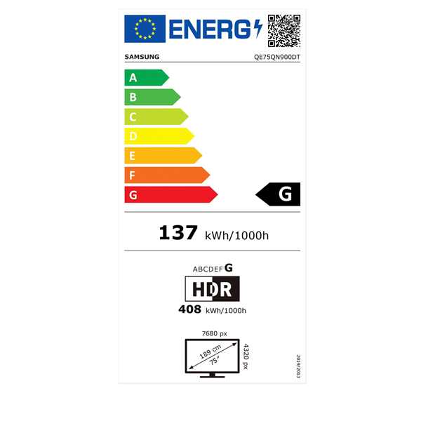 Samsung 75" QE75QN900DTXXH 8K UHD Smart Neo QLED Mini LED TV