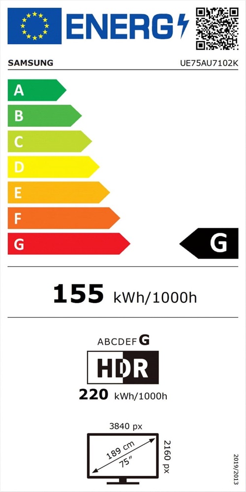 Samsung 75" UE75AU7102KXXH 4K UHD Smart LED TV