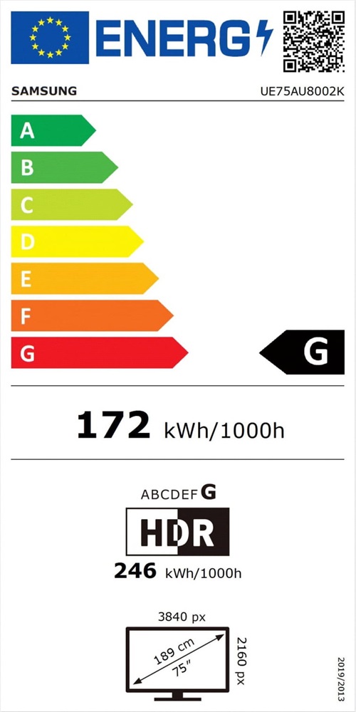 Samsung 75" UE75AU8002KXXH 4K UHD Smart LED TV