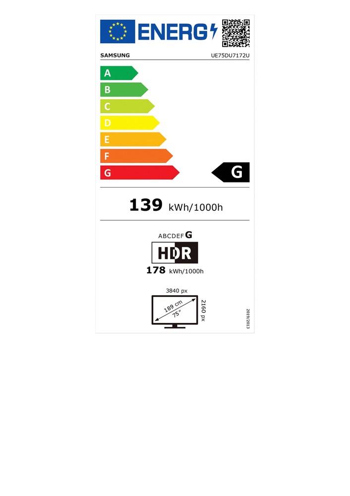 Samsung 75" UE75DU7172UXXH Crystal 4K UHD Smart TV (Újracsomagolt)