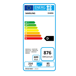 Samsung 85" LH85OHNSLGB/EN Outdoor OHN-SL 4K UHD VA kültéri LFD kijelző