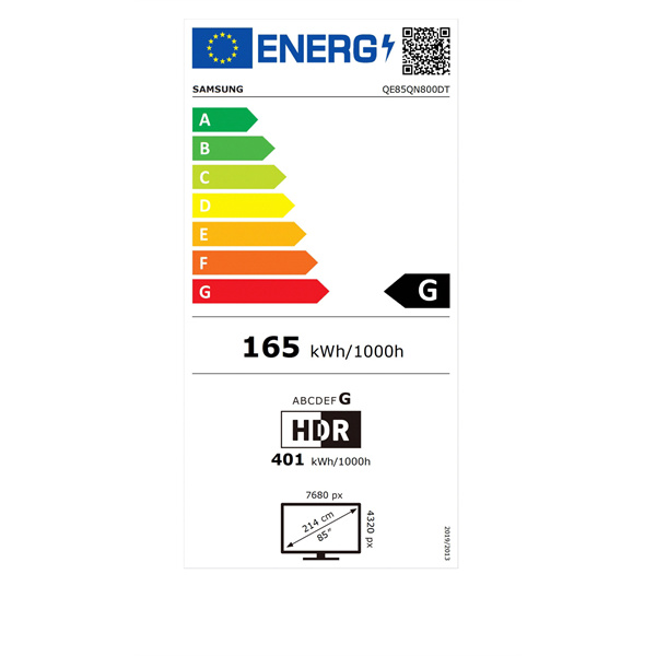 Samsung 85" QE85QN800DTXXH 8K UHD Smart Neo QLED Mini LED TV