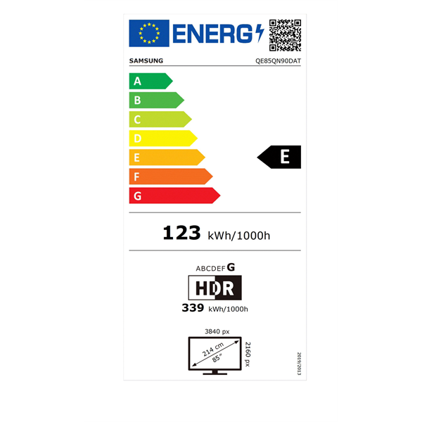 Samsung 85" QE85QN90DATXXH 4K UHD Smart Neo QLED Mini LED TV