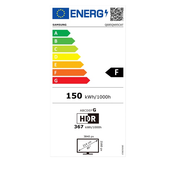 Samsung 85" QE85QN95CATXXH 4K UHD Smart Neo QLED Mini LED TV