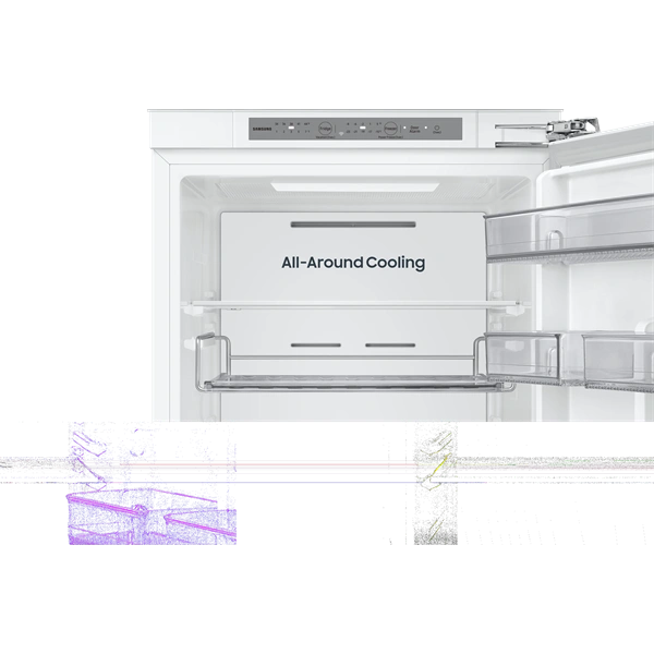 Samsung BRB70F26CEF0EO alulfagyasztós, beépíthető, Hűtő:224L, Fagyasztó:74L, hűtőszekrény