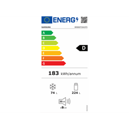 Samsung BRB80F30ADF0EO alulfagyasztós, beépíthető, Hűtő:224L, Fagyasztó:74L, hűtőszekrény