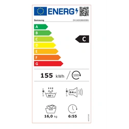 Samsung DV16DG8600BVU4 fekete, 16 kg, hőszivattyús, szárítógép