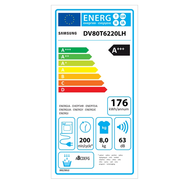 Samsung DV80T6220LH/S6 8 kg hőszivattyús szárítógép