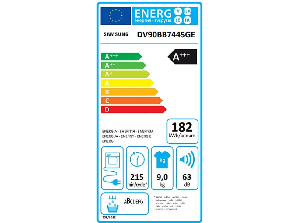 Samsung DV90BB7445GES6 fehér, 9 kg, hőszivattyús, szárítógép