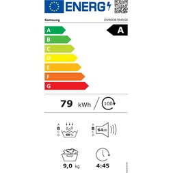 Samsung DV90DB7845GEU4 fehér-antracit, 9kg, hőszivattyús szárítógép