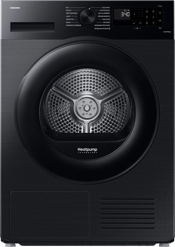 Samsung DV90DG52A0ABLE fekete, 9 kg, hőszivattyús, szárítógép