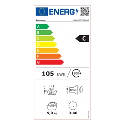 Samsung DV90DG52A0ABLE fekete, 9 kg, hőszivattyús, szárítógép