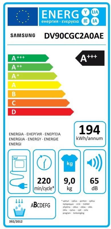 Samsung DV90DG52A0AELE fehér, 9 kg, hőszivattyús, szárítógép