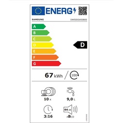 Samsung DW50DG450B00LE beépíthető mosogatógép
