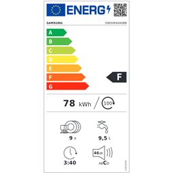 Samsung DW50R4040BB/EO beépíthető mosogatógép
